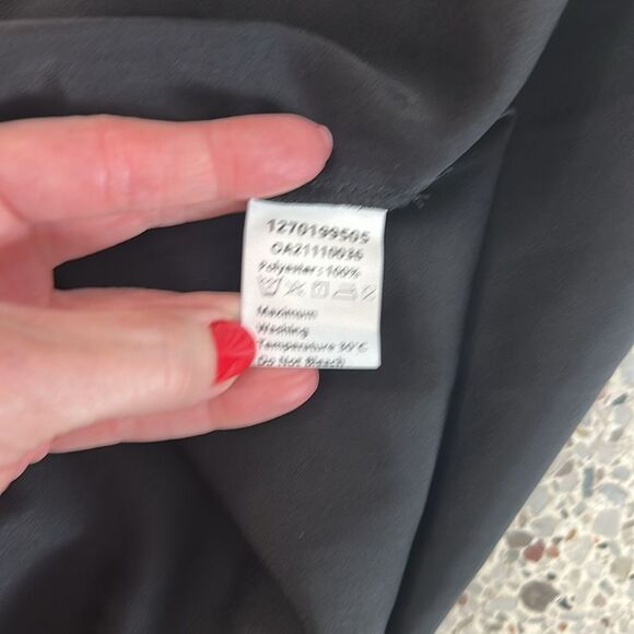 New Commense black midi side slit long sleeve dress small S - Picture 6 of 8